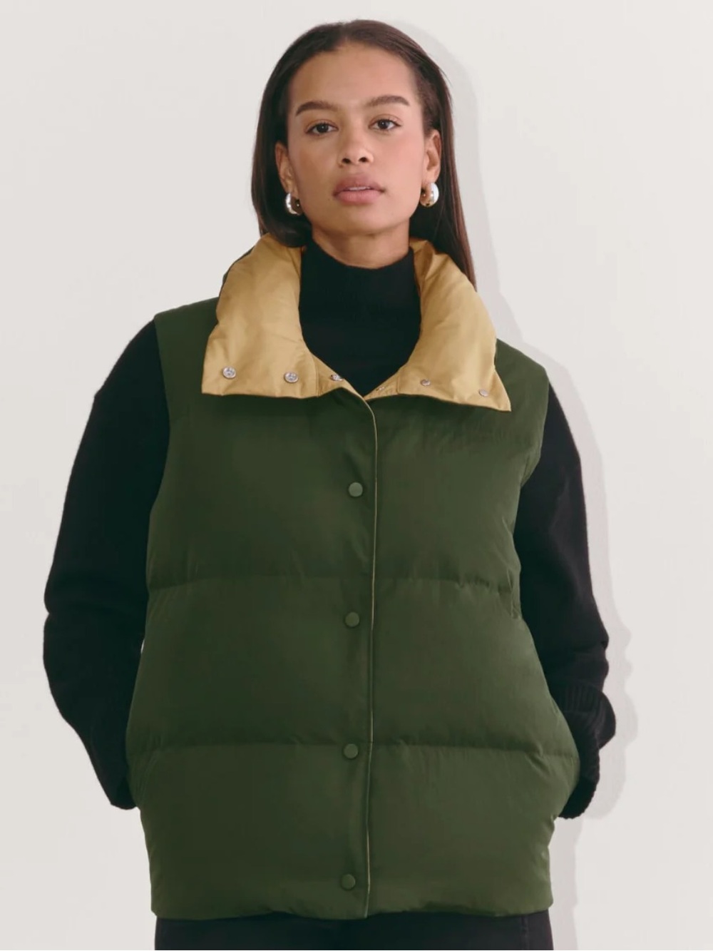 NWT Everlane The Puffer Vest in Dark Forest, Size XL